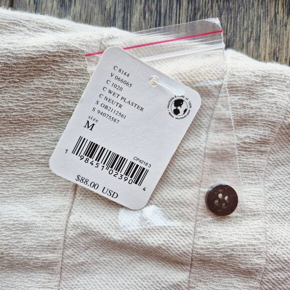 NWT Free People Free-Est Checkin' In Mini Dress Long Sleeve Cotton Neutral - Picture 11 of 16